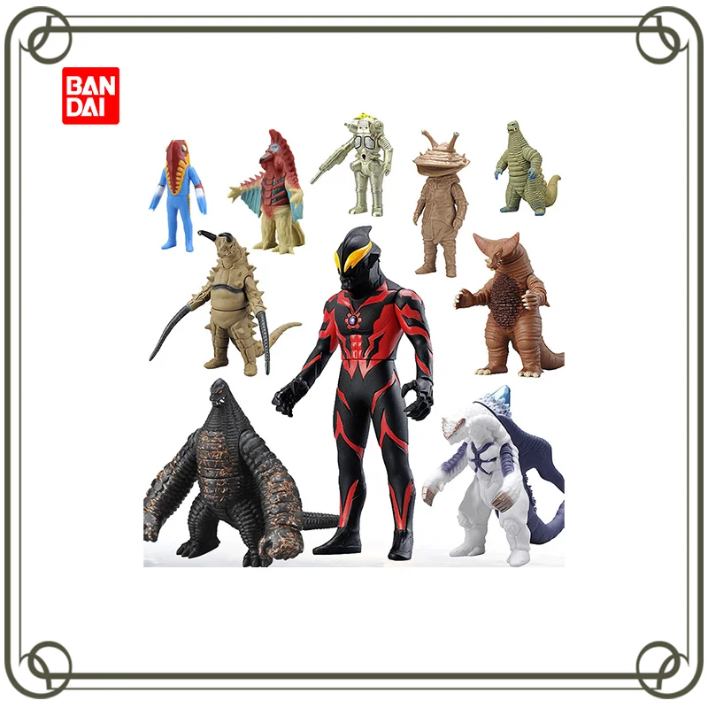 

Bandai Anime Ultraman Kaiju Doll Soft Glue Zetton Alien Metron Bemstar PVC Action Figure Model Children's Christmas Gifts Toy