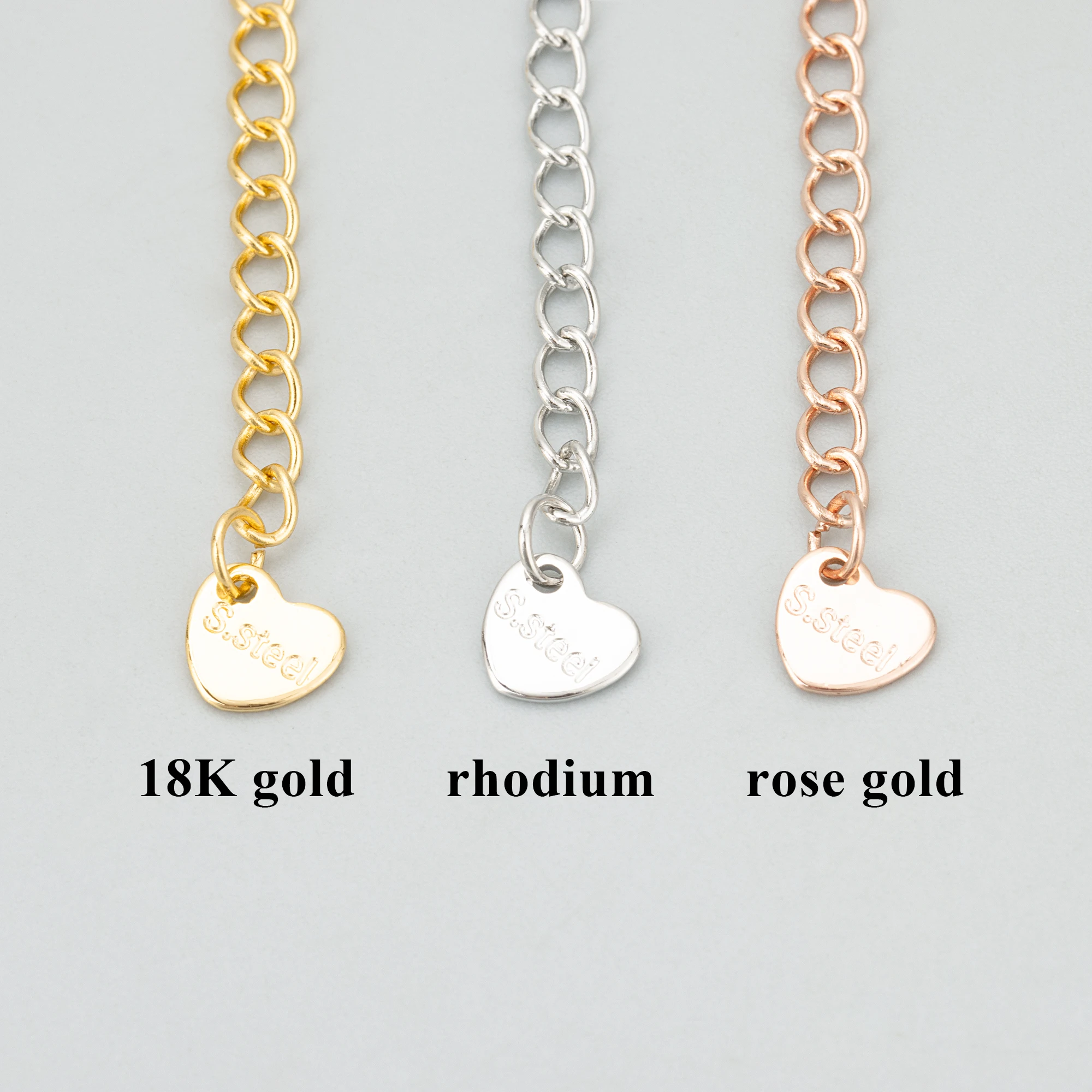 GUFEATHER,10pcs/lot,MG21,jewelry accessories,stainless steel,rose gold plated,hand made,charms,jewelry making,extended chain image 2