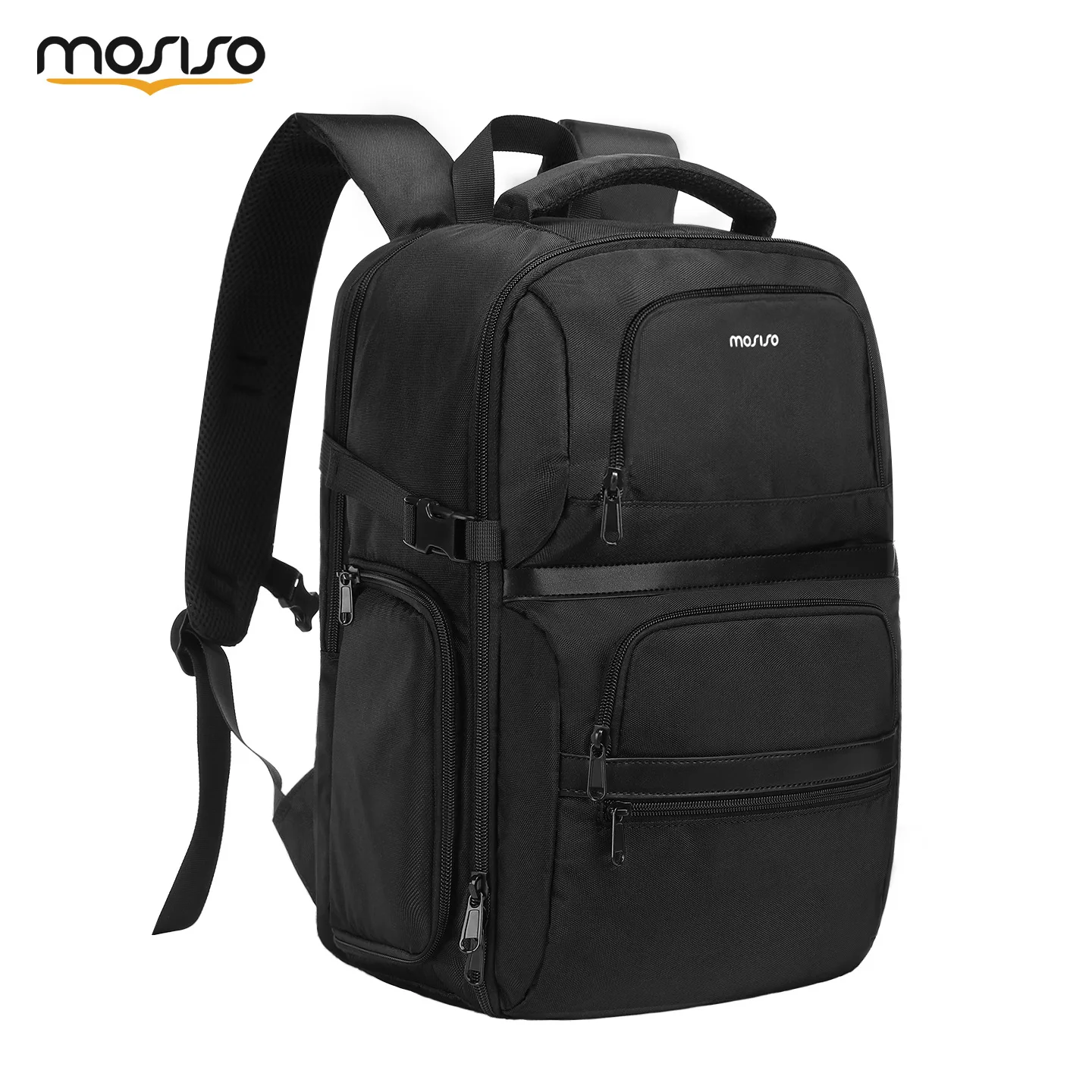MOSISO DSLR/SLR/Mirrorless Camera Case, Side Quick Access Photography Travel Bag with 15-16 inch Laptop Compartment&Rain Cover
