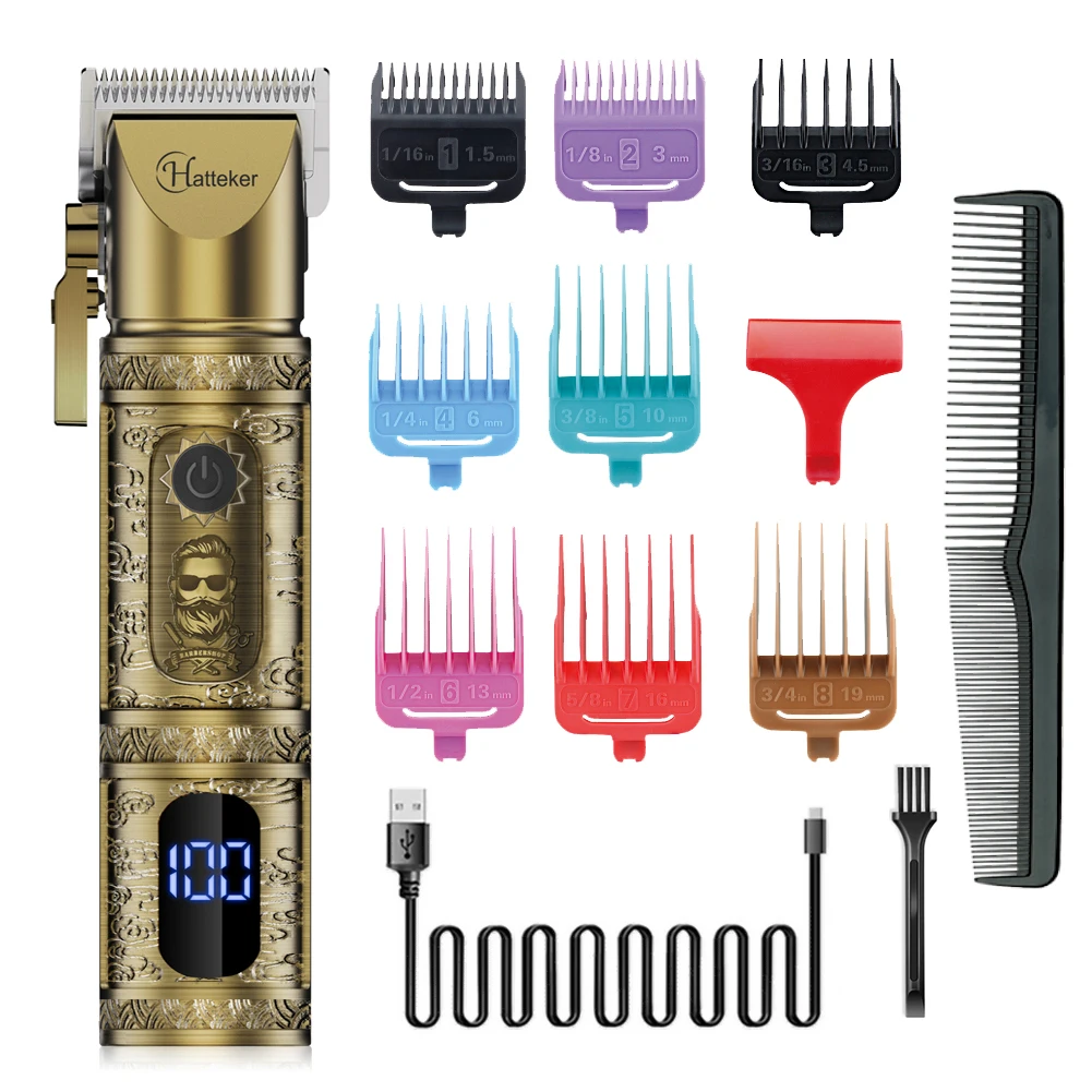 

Hatteker 5-in-1 Electric Hair Wash Trimmer for Men USB Rechargeable Waterproof Beard Sculpting Clip Grooming Kit