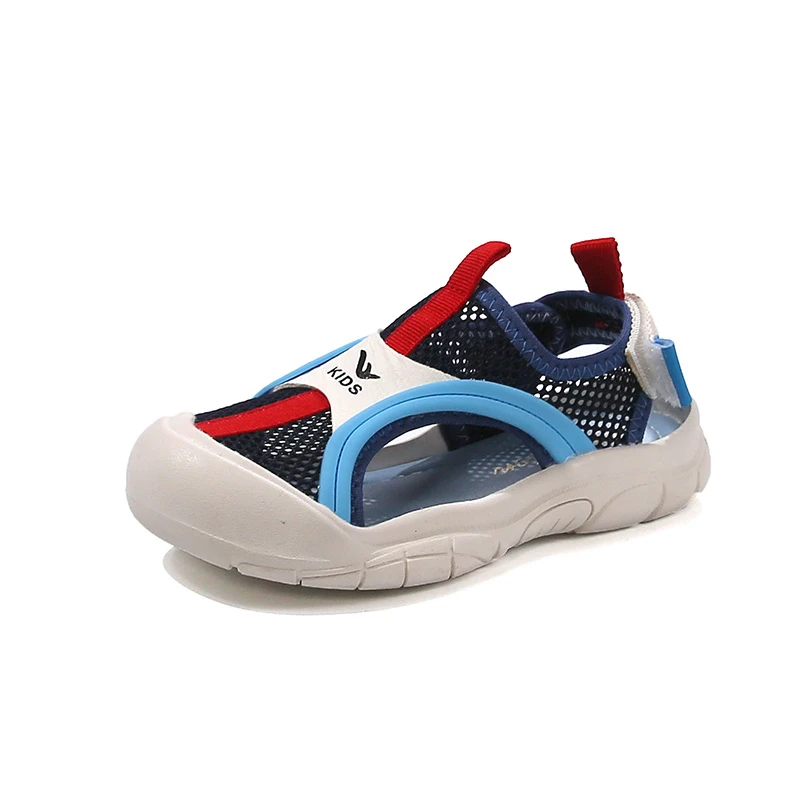 Kids Mesh Sandals Toes Capped Boys Girls Casual Shoes Soft Sole New Summer Children Fashion Beach Shoes Anti-Slip Wear-resistant