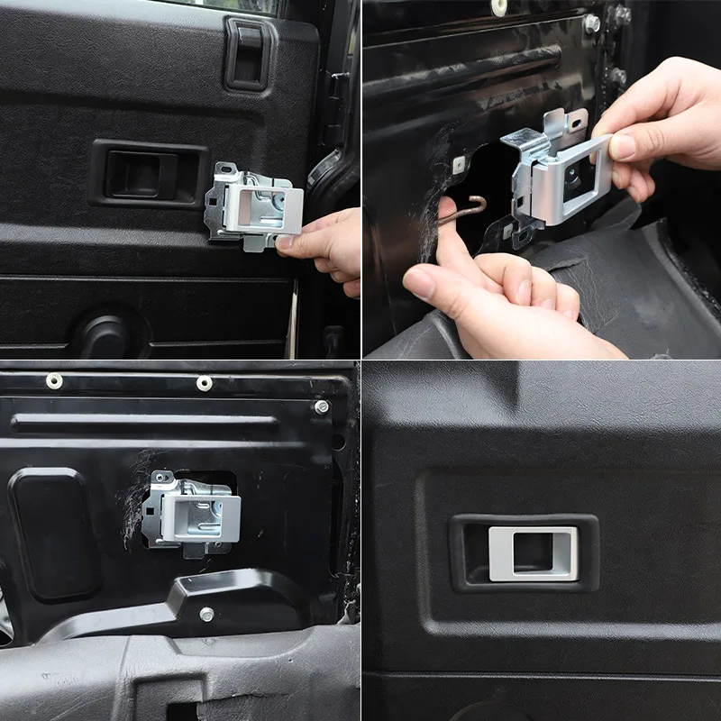 For Land Rover Defender 90 110 2004-18 Aluminum alloy Car Door  Inner Door Bowl door handle Decoration Replacement Accessories