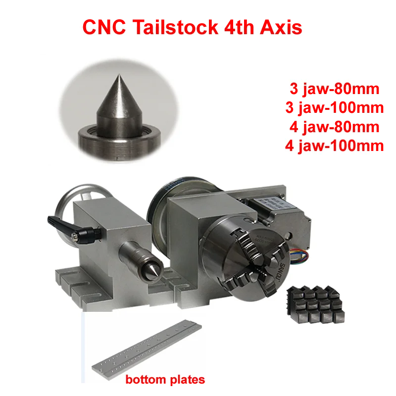 

Задняя бабка с ЧПУ и 4-я ось MT2, поворотная ось, токарный станок, патрон для гравировального станка