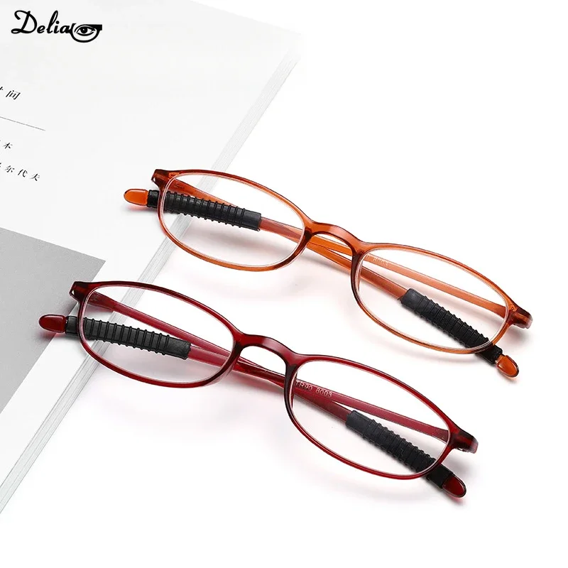 Ultralight Reading Glasses for Men and Women Middle-aged Elderly Fashion Portable Small Frame Round Eyewear +1.0 To +4.0