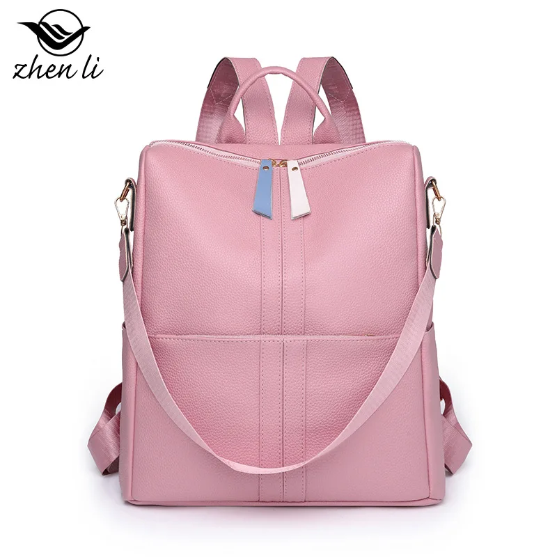 

PU leather elegant wholesale women's backpack large capacity commuter travel backpack casual versatile PU leather women's bag