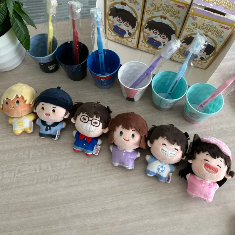 名探偵コナンブラインドボックス Vol.1 Wayaya スタイルぬいぐるみ歯ブラシセットぬいぐるみペンダントアニメ周辺フィギュアコレクタブルモデルおもちゃ