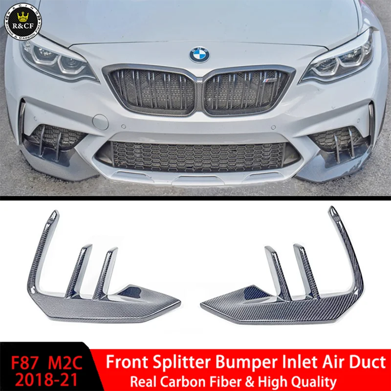 NEW! Customization 2018-20 F87 M2C Competition Carbon Fiber Front Bumper Splitter Duct Vent Inlet