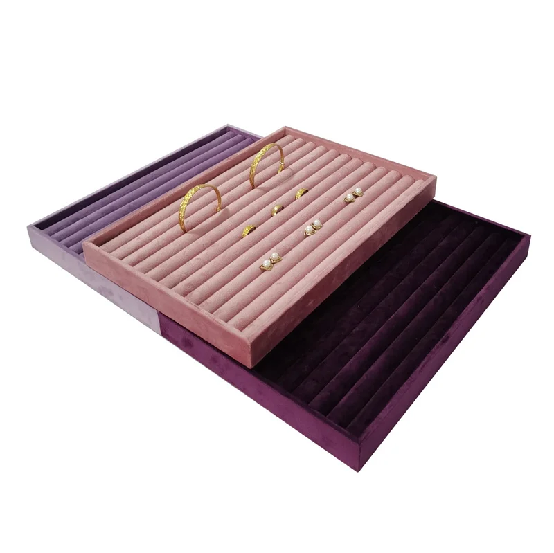 

Large capacity jewelry display tray 35*24cm ring earring necklace storage holder Personal jewelry collection decoration tray