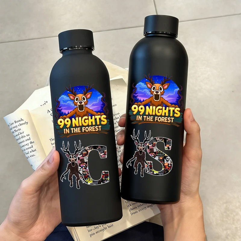 

500ml 99 Nights in The Foreste Stainless Steel Water Bottle Anime Kettle Large Capacity Water Cup Portable Sports Water Cup Gift