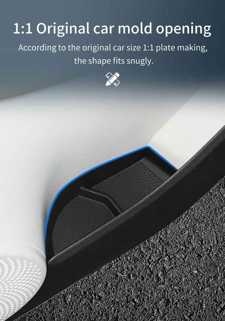 Smabee für Smart # 1/ # 3 2022-2025 Tür-Seiten-Aufbewahrungsbox Vorderer Hinterer Türgriff-Organizer TPE Auto-Zubehör – Detail 3