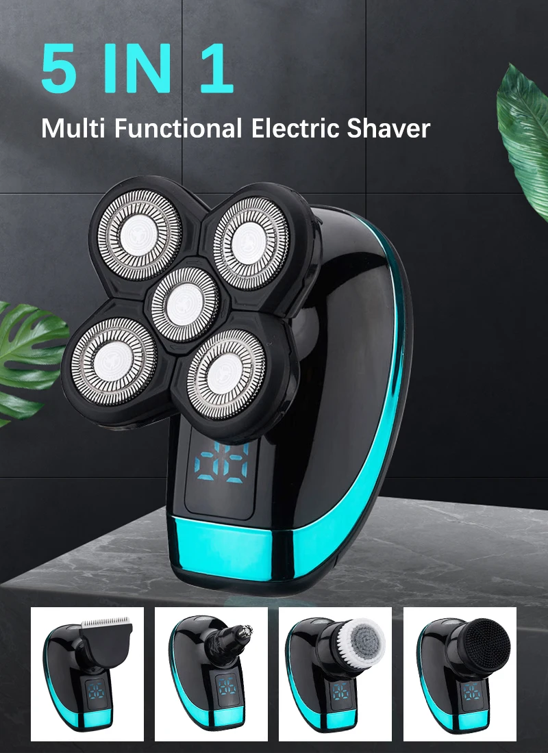 Electric Shaver 5 In 1 For Men Beard And Nose Trimmer Floating Head_voghion.com