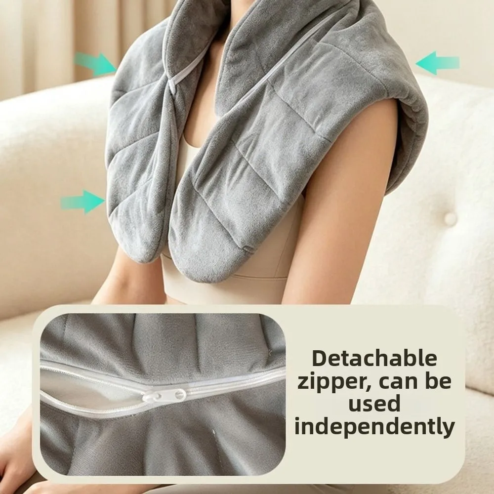 Warm Soft Gravity Neck Wrap Bead Filled Detachable Neck Protection Pack High Collar Relaxation Weighted Shoulder Pad Neck Care