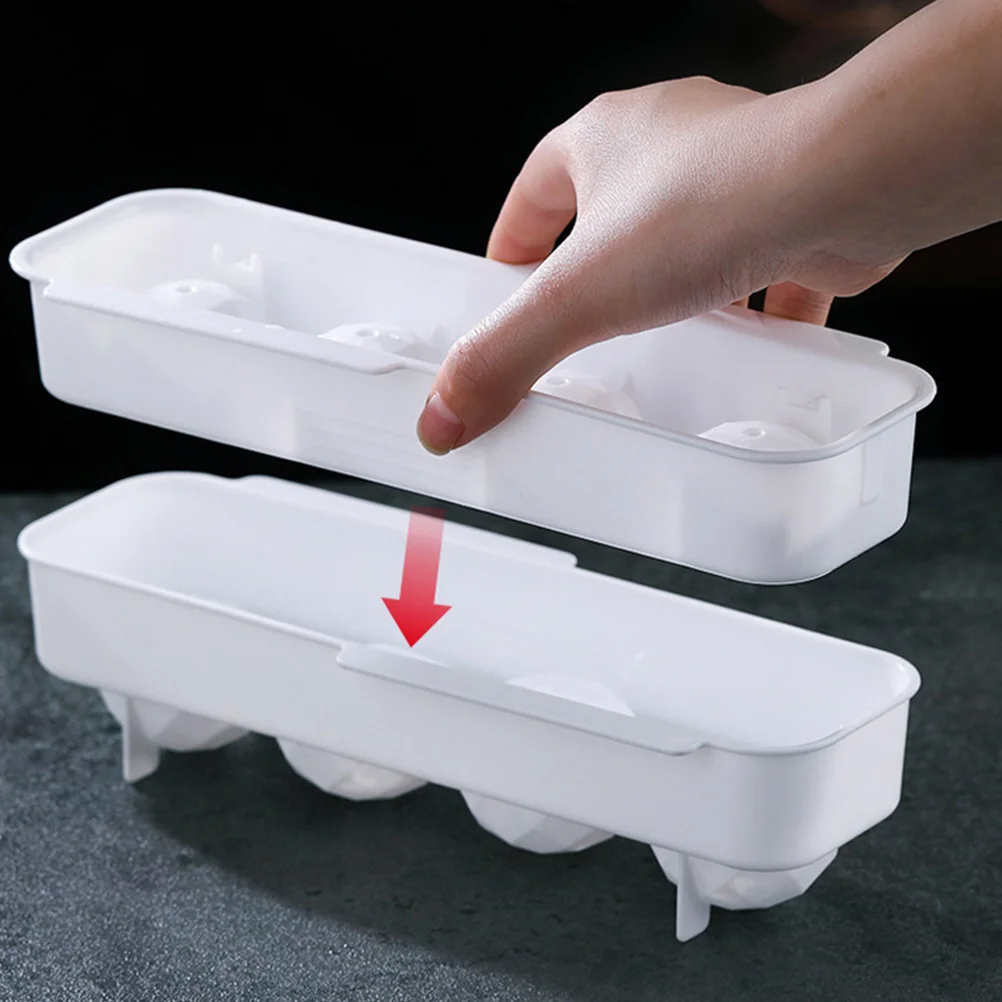 

2Pcs Spherical Ice Cube Tray Leak-Free Plastic Mold for Water Beverages Soap Making Easy Clean Portable Ball Maker