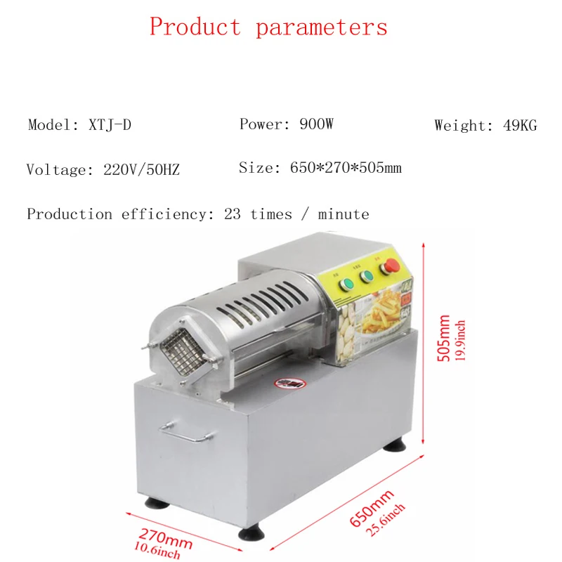 French Fry Cutter, French Fry Potato Chips Cutters +3 Blades Size, Blade Cutting Machine Chips Cutter Parts Stainless Steel