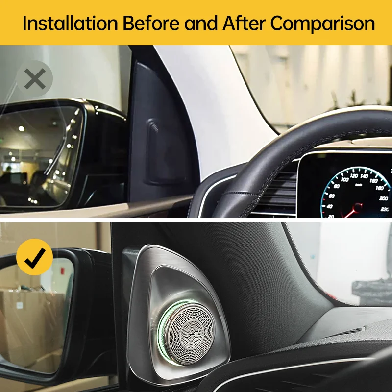 مكبر صوت دوار داخلي Acce لمرسيدس بنز W167 GLS GLE350 GLE400 GLE450 ملحقات داخلية مكبر صوت 4D ضوء محيط