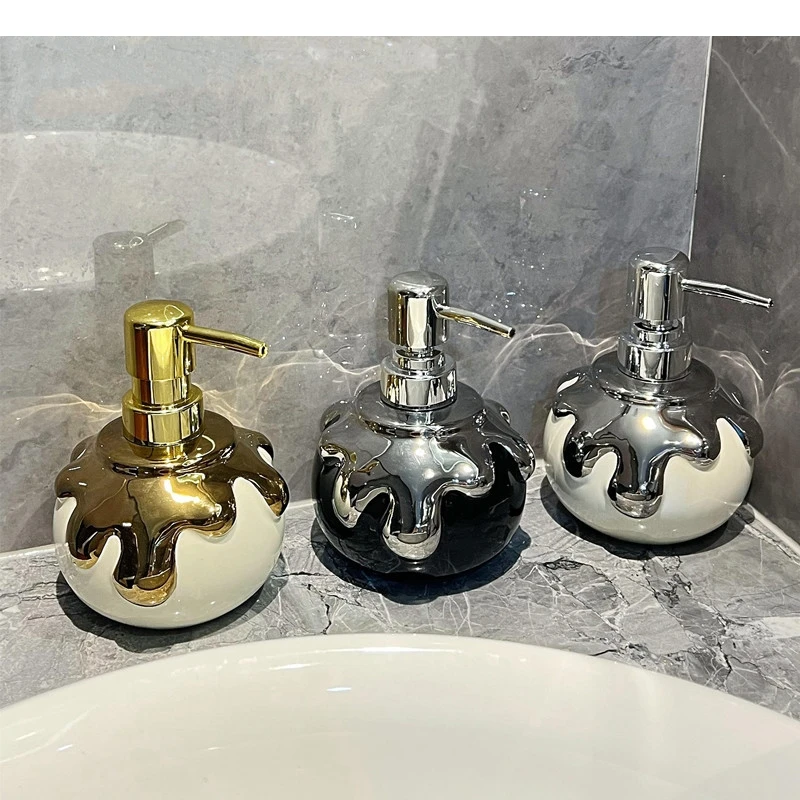 

Simple Hand Sanitizer Bottle Ceramic Soap Dispenser Hotel Toilet Lotion Storage Home Bathroom Accessories