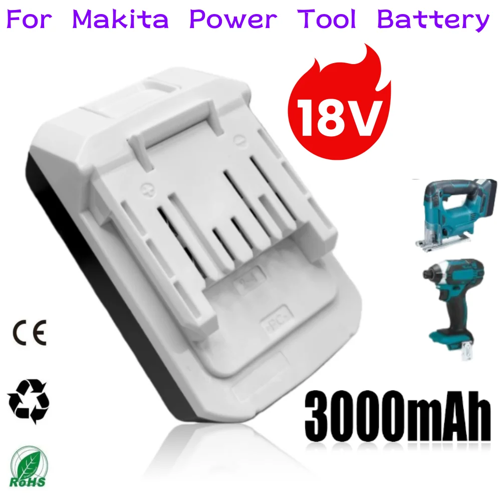 

Литий-ионный аккумулятор 18В 3000мАч для Makita BL1813G, замена для BL1811G, BL1815G, HP457D, DF457D, 196366-5, для электроинструментов