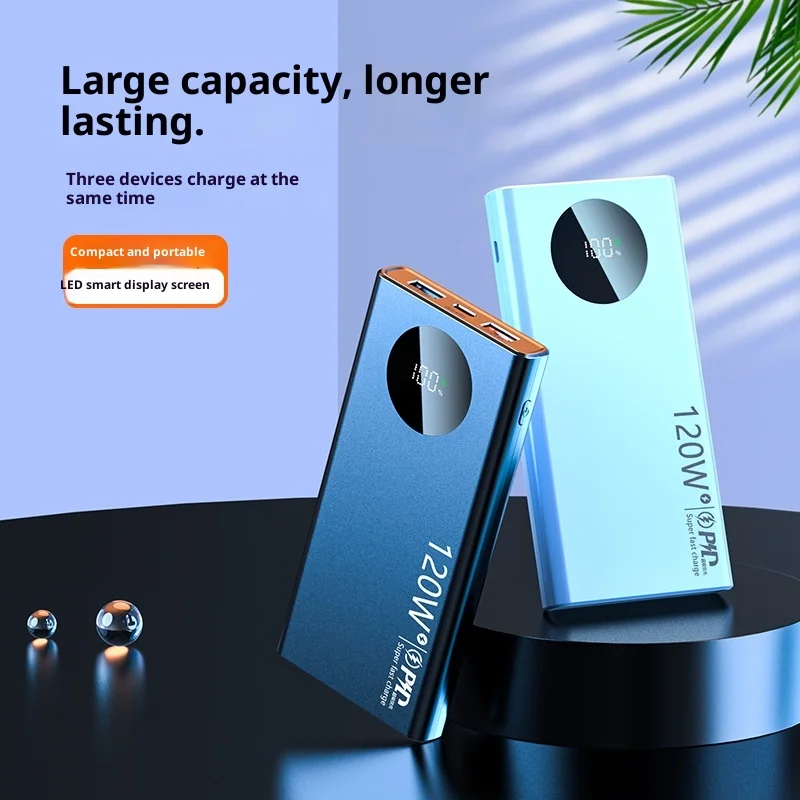 بنك طاقة محمول سريع الشحن بقدرة 120 وات، بنك طاقة بسعة كبيرة، 10000 مللي أمبير في الساعة #3