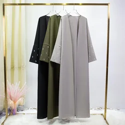 Offene Front Abays muslimische elegante bescheidene Mond Stickerei Ärmel Strickjacke Abaya Schal Umhang geeignet für und Festivals