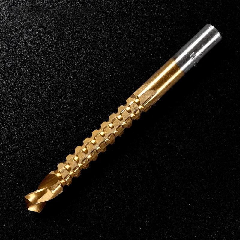 6 Pcs Cobalt Drill Bit Set Spiral Screw Metric Composite Tap Drill Bit Tap Twist Drill Bit Set for Cutting Drilling Polishing