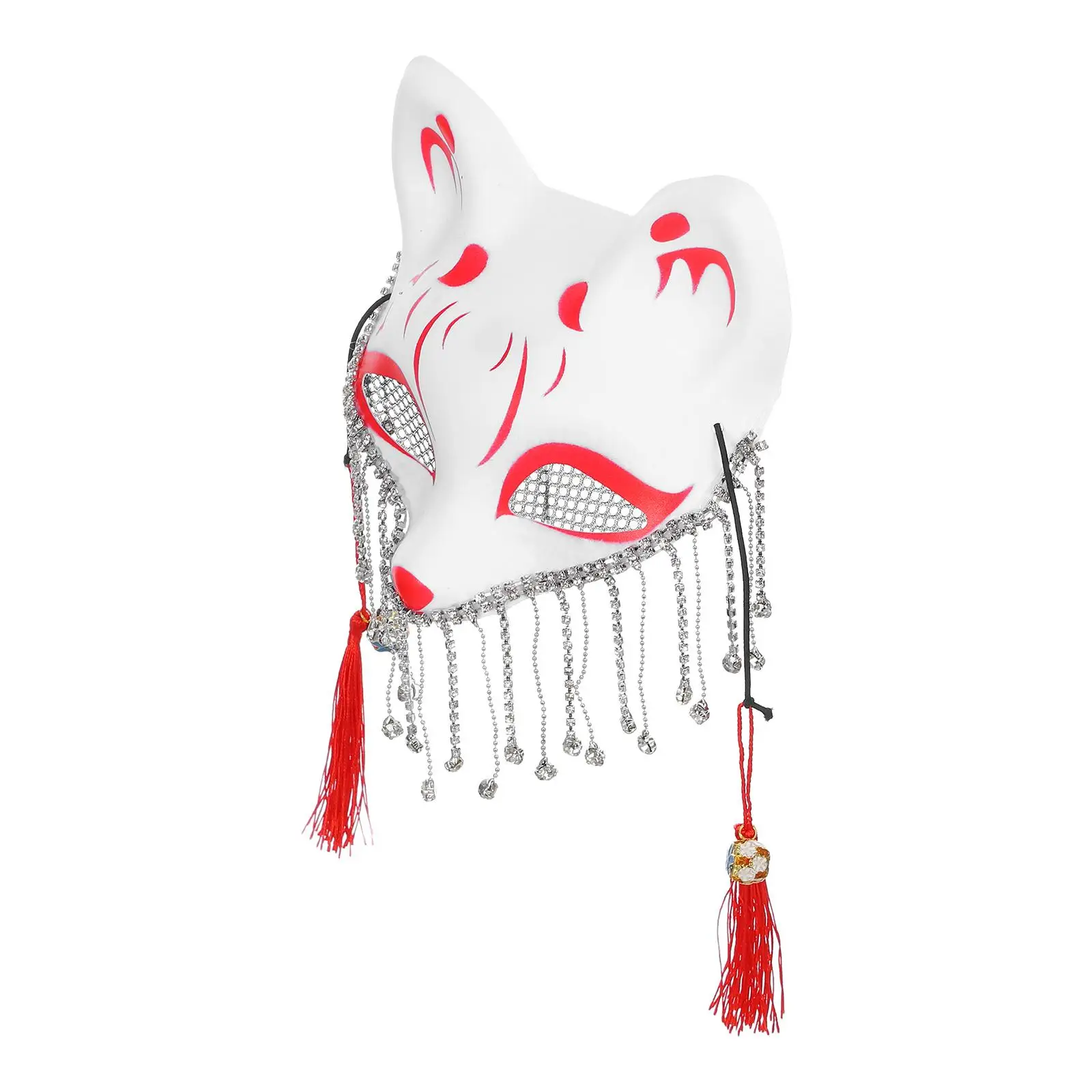 Fox Mask ABS Comfortable Lightweight Half Face Masquerade Party Dance Costume Prop Halloween Cosplay Fox Mask for