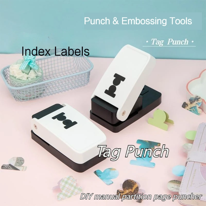 Tab Punch Loose Leaf Separator Label Punch For Notepad Scrapbook Classification Card Making Round Data Embossing Tool Supplies