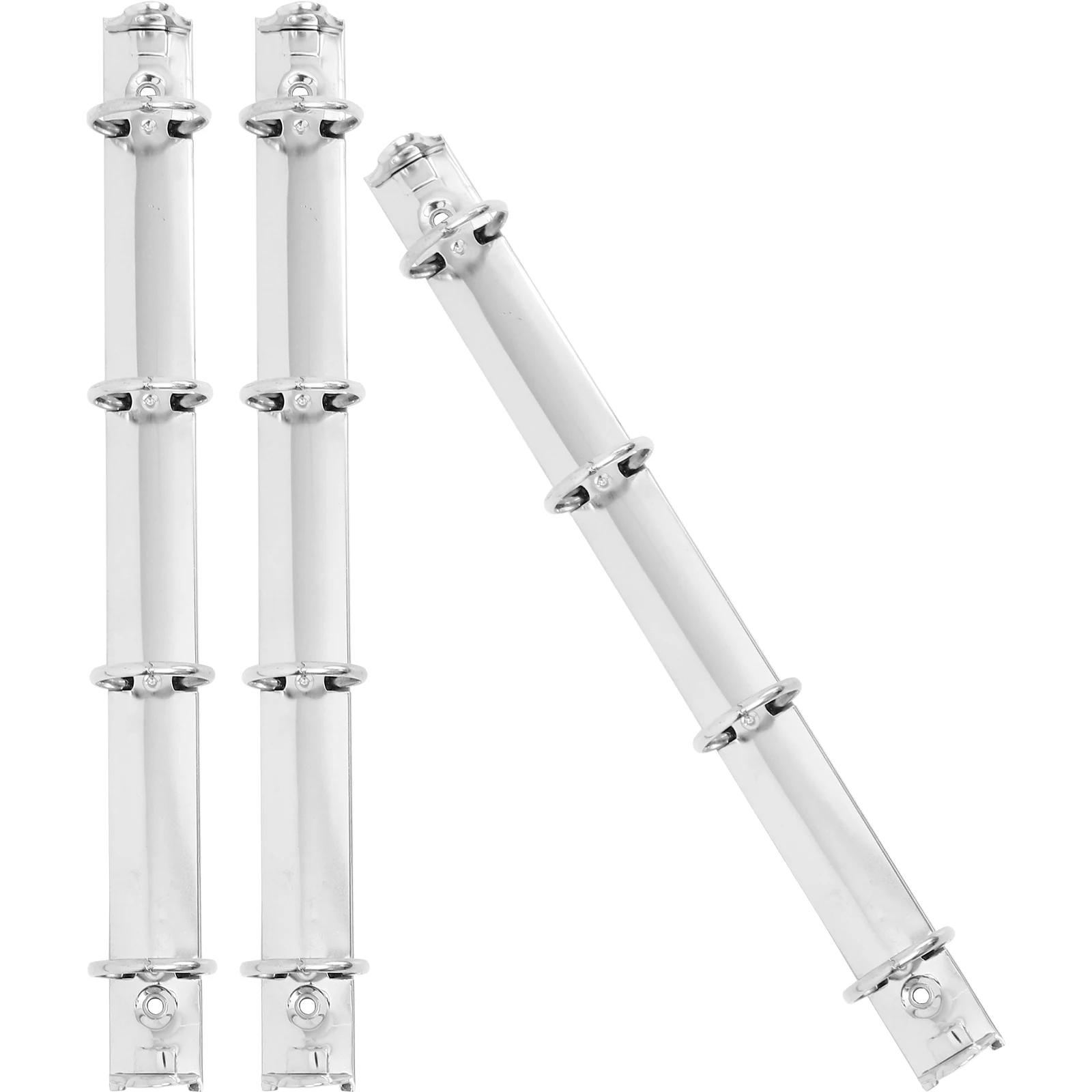 

3pcs Metal Binder A4 4-Hole Lever Arch Folders Office Supplies Notebook Silver Binding Combs Loose Leaf Planner Folder