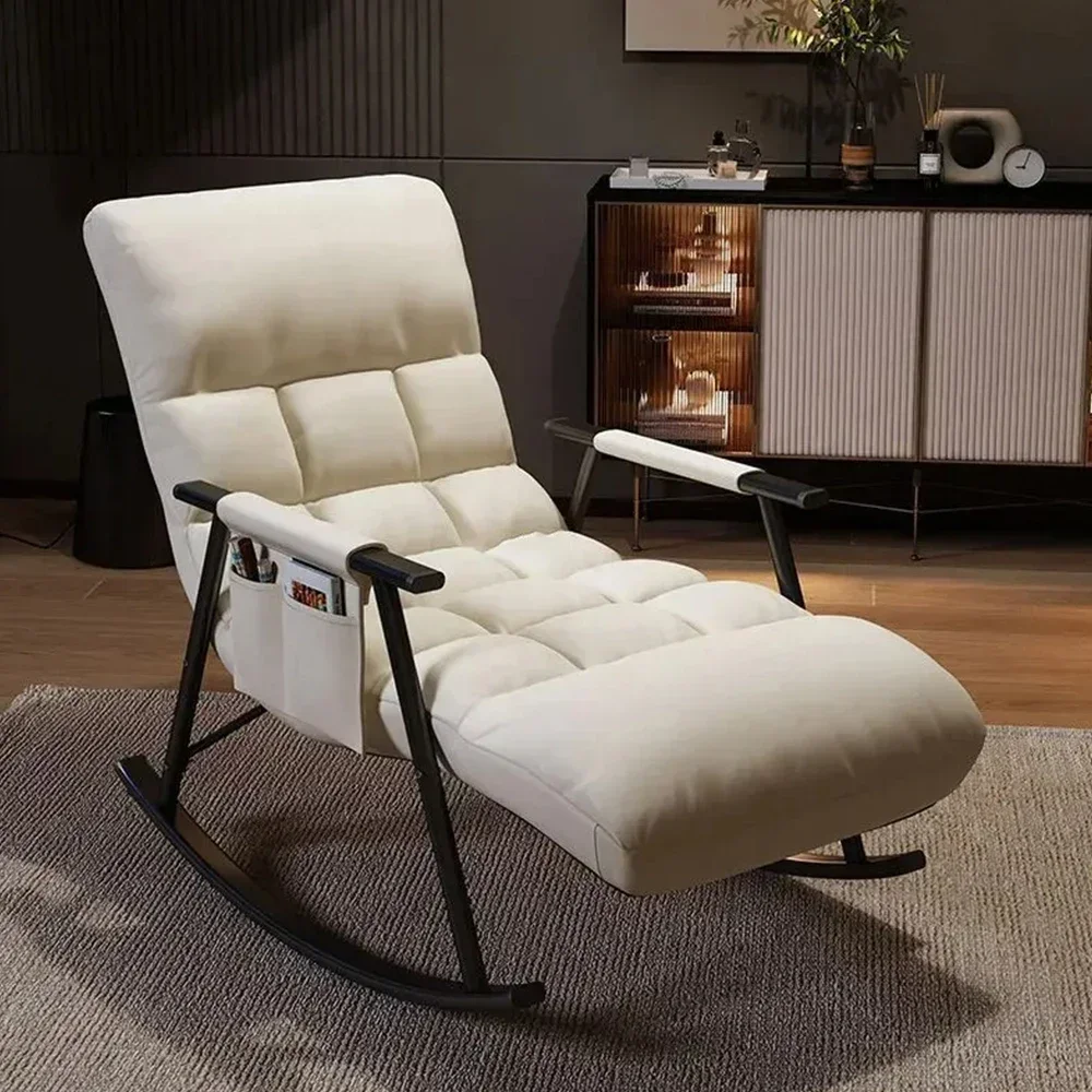 Rocking Chair Lazy Sofa Chairs Technology Cloth Lounge Chairs Adjustable Backrest Washable Relaxation and Comfort Recliner Chair image 5