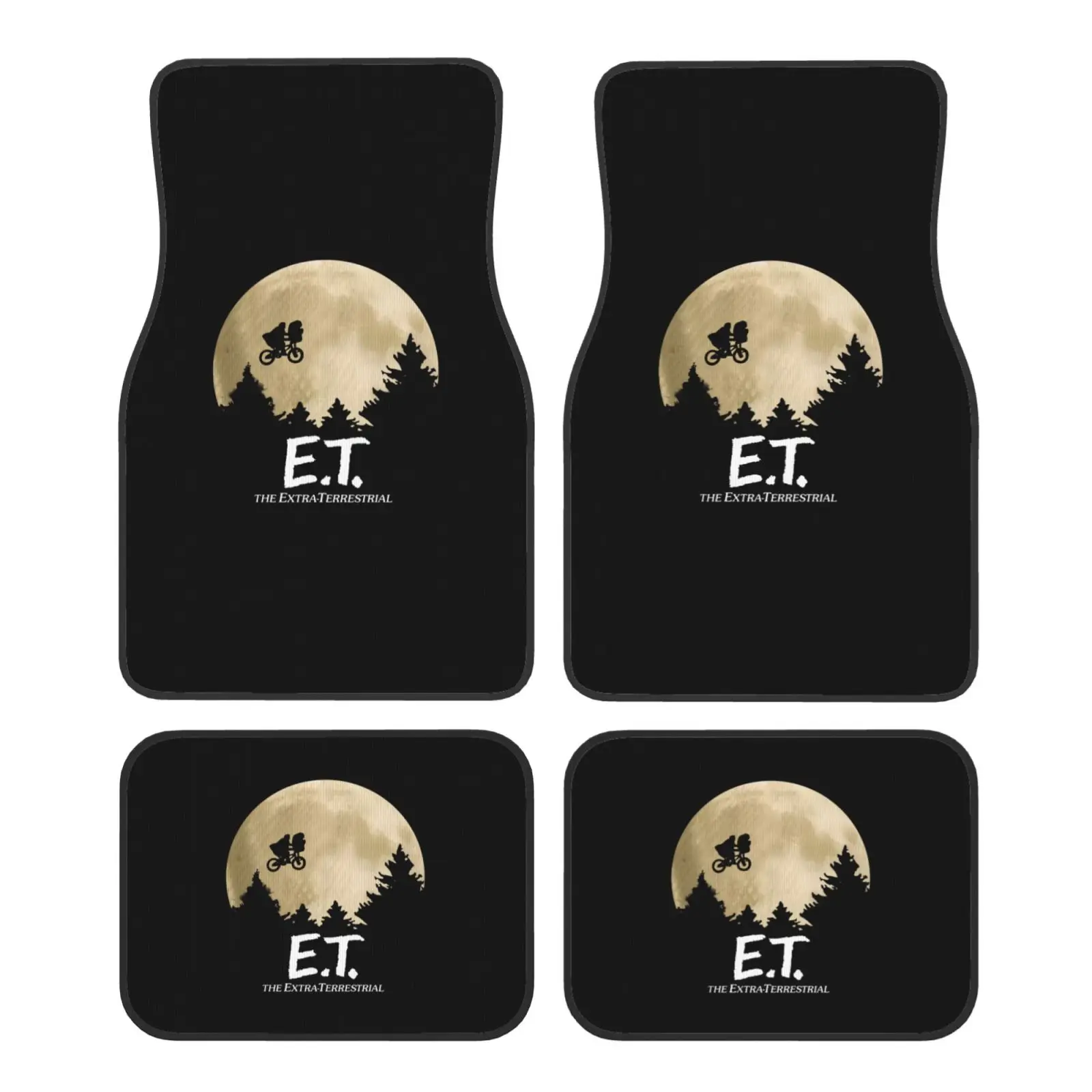 ET The Extra Terrestrial The Moon Throw Car Floor Mats Durable Car Carpet Mat 4pcs with Anti-Slip Backing Fit for SUV Trucks