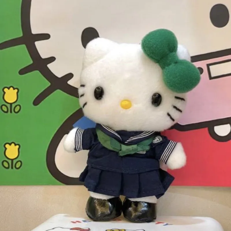 

Kawali Sanrio, Hello Kitty плюшевая 10 см брелок игрушки зеленый бант матросский костюм мягкая кукла кулон Девочка Дети Рождественский подарок