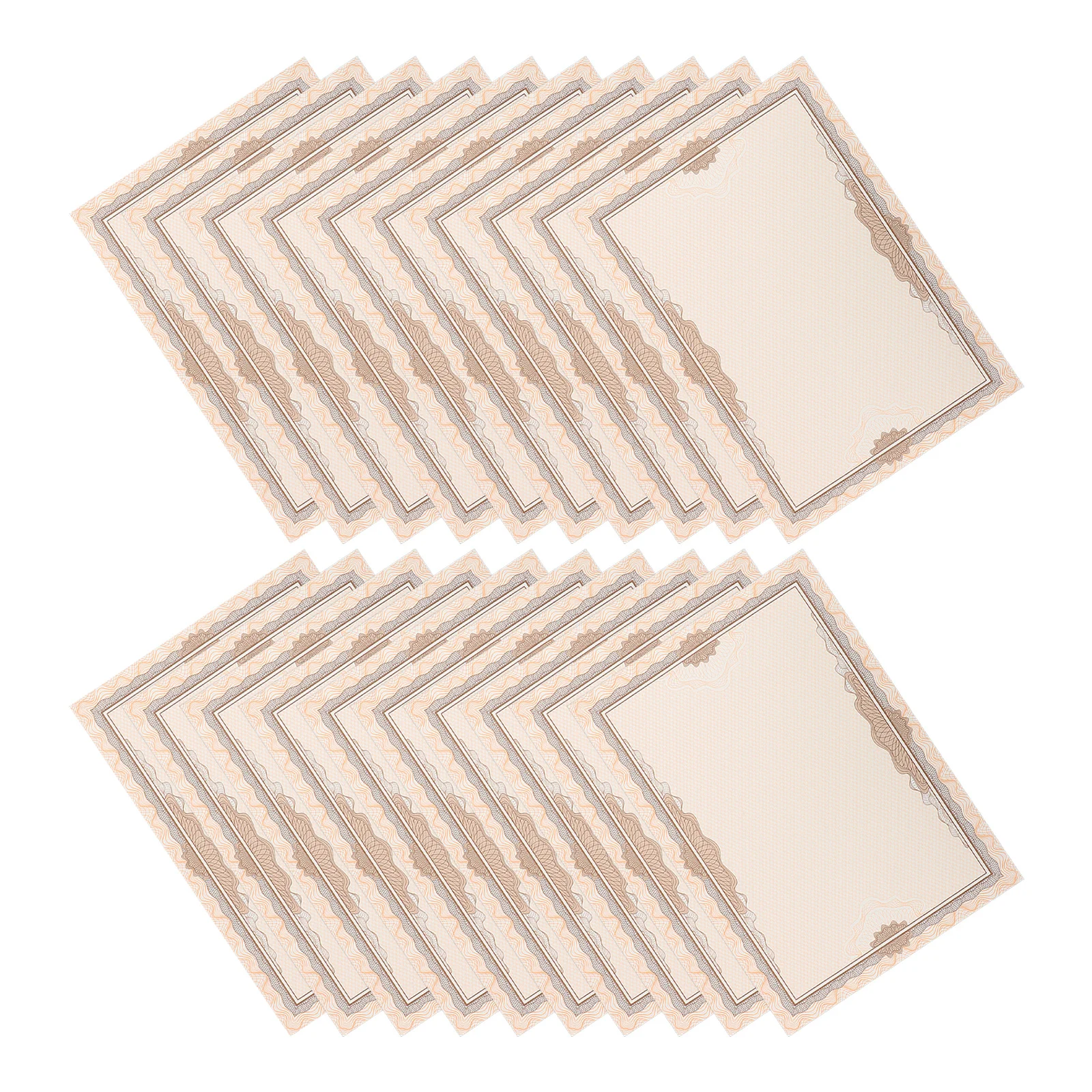 

100-листовая пустая бумага для сертификата Компактный размер Отличное качество изготовления для различных сертификатов Сертификаты Награтельный сертификат