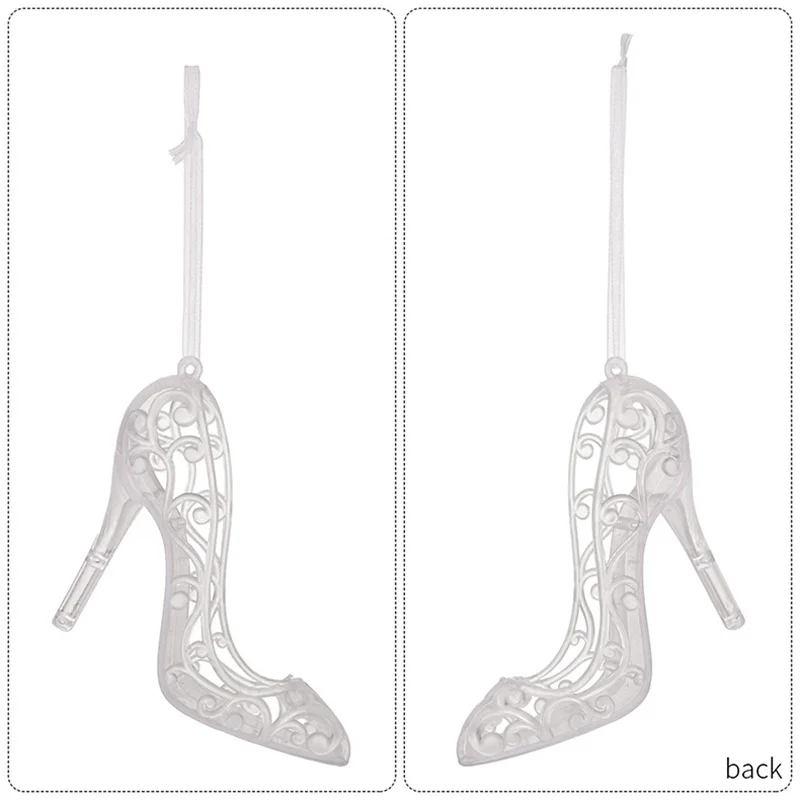 Pendenti pendenti natalizi Acrilico Alce Scarpe di cristallo Ornamenti Decorazione dell'albero di Natale Accessori di buon Natale
