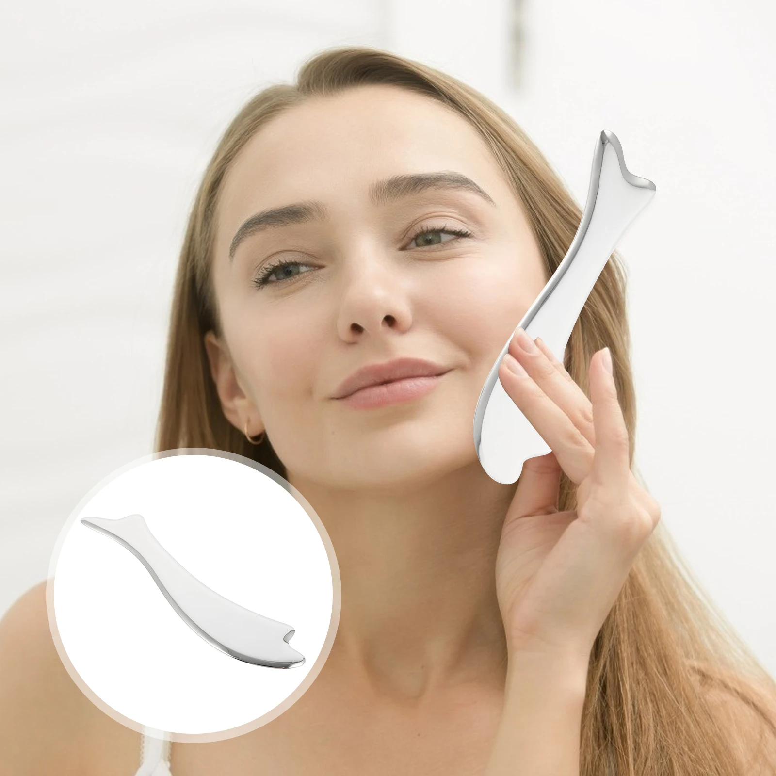 

1Pc Multi-Purpose Gua Sha Scraping Plate 304 Stainless Steel Massage Tool for Skin
