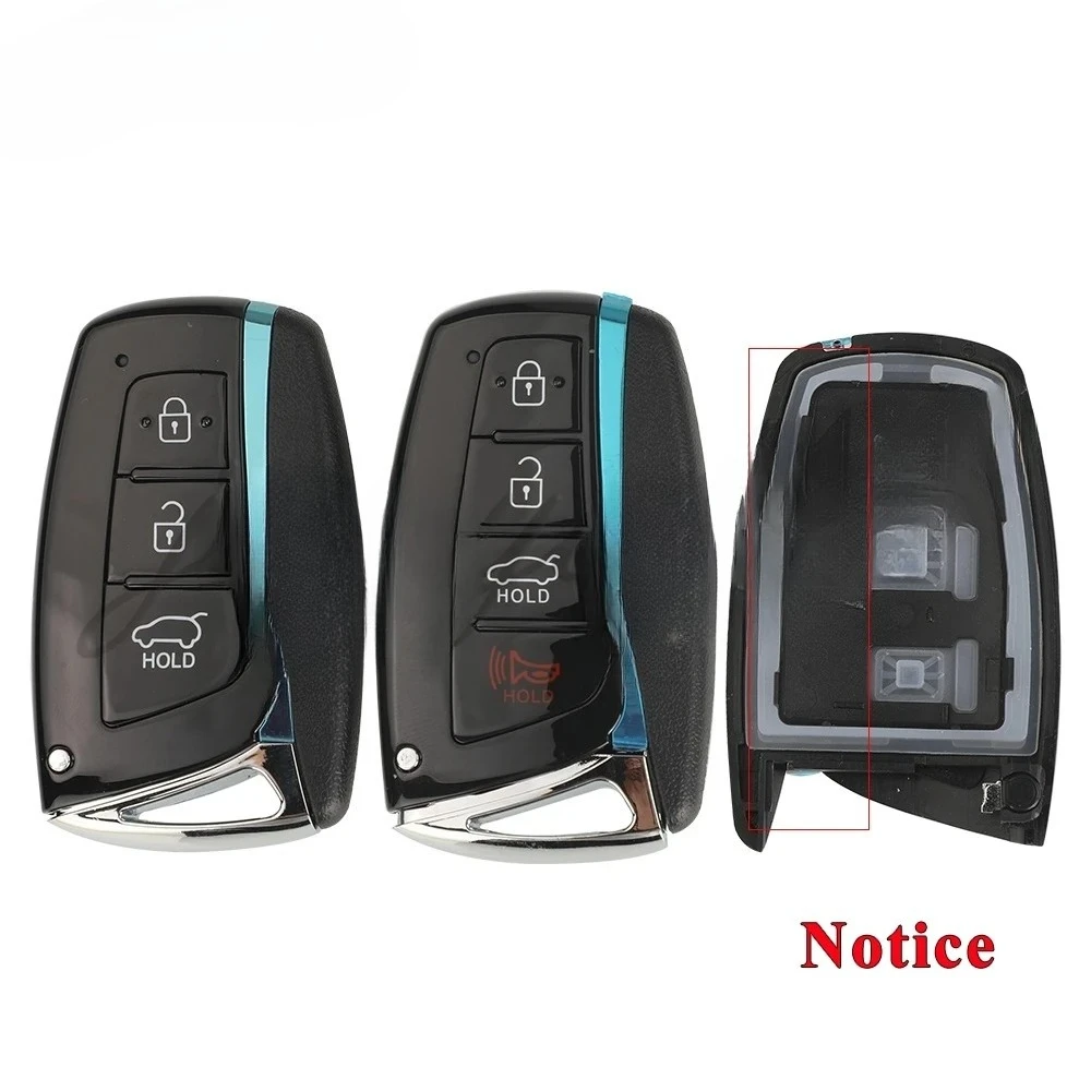 

3/4 Buttons Car Key Fob Shell for Hyundai Santa Fe Sport Equus Centennial Grandeur Azera Genesis G80 IX45 Keyless Housing Case