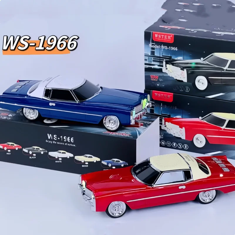 

Беспроводной ретро-динамик с синим зубом, стереофоническая музыкальная шкатулка объемного звучания, классический автомобильный Hi-Fi бумбокс, поддержка FM-радио, U-диска, Tf-карта