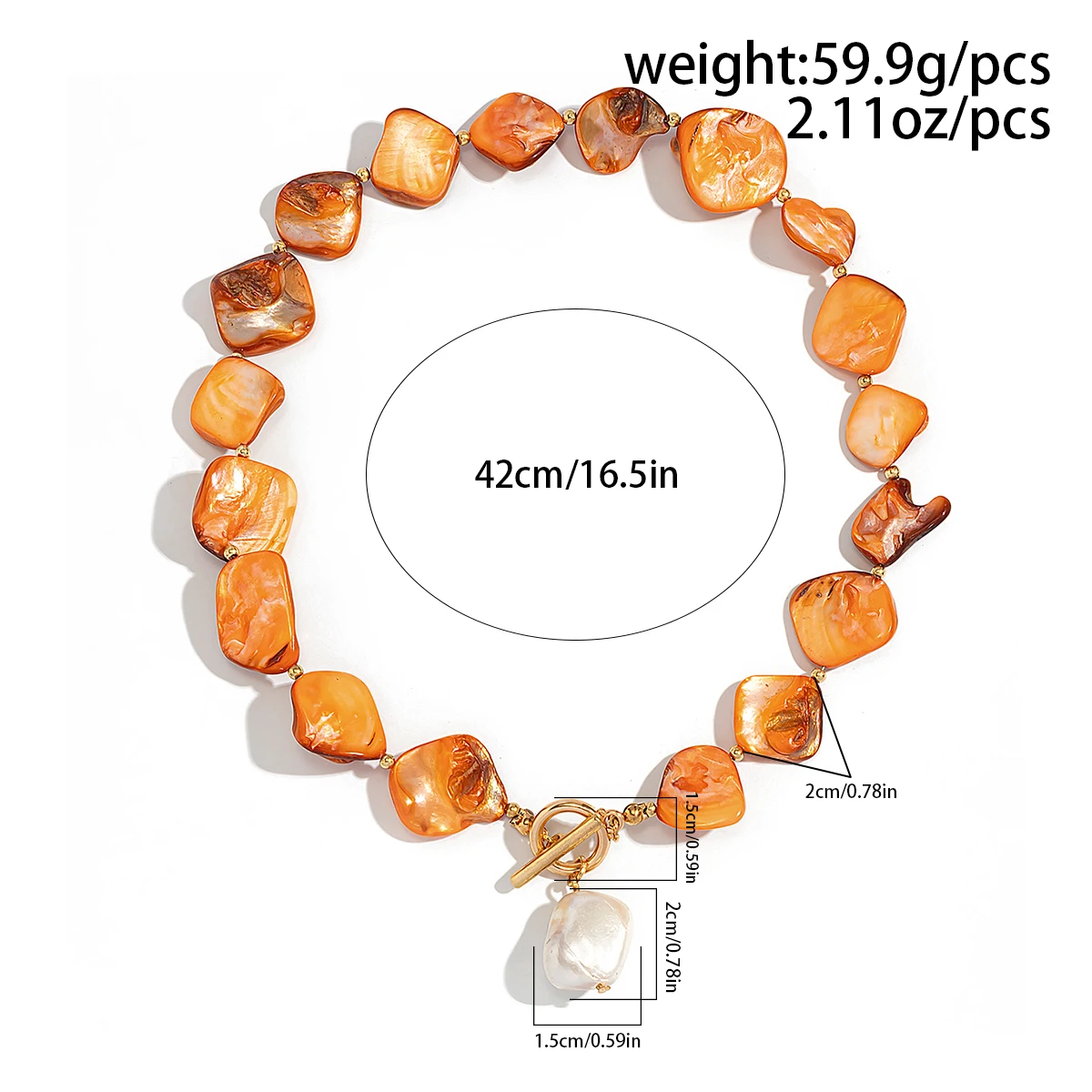 IngeSight.Z Elegant Baroque Imitation Pearl Pendant Choker Necklace Women Trendy OT Buckle Beaded Clavicle Chain Beach Jewelry image 5