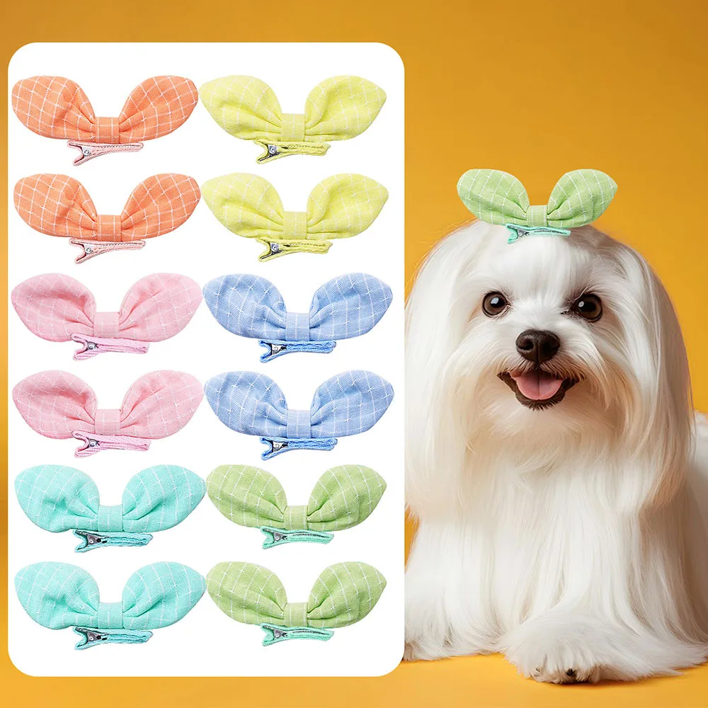 

Dog Hair Clip Pet Bow Hair Clip Rabbit Cat Dog Hair Accessories Long-Haired Dog Yorkshire Terrier Cute Pet Accessories