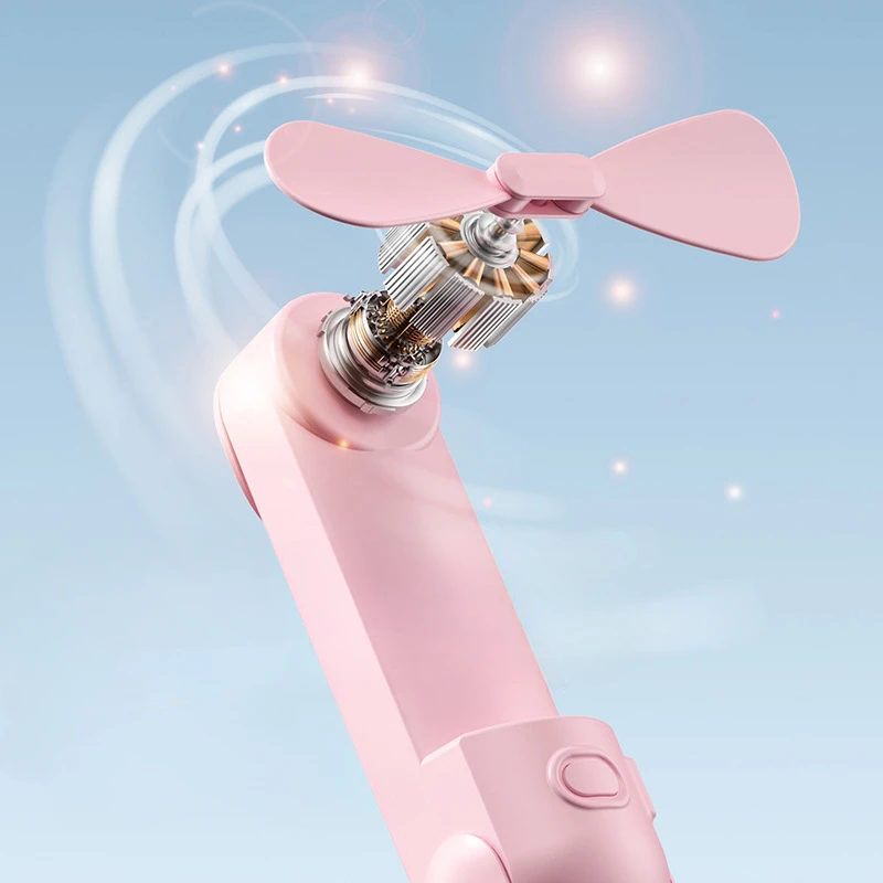 Hot Selling Handheld Folding Mini Fan for Outdoor Convenience, Portable Pocket Small Fan, USB Small Electric Fan