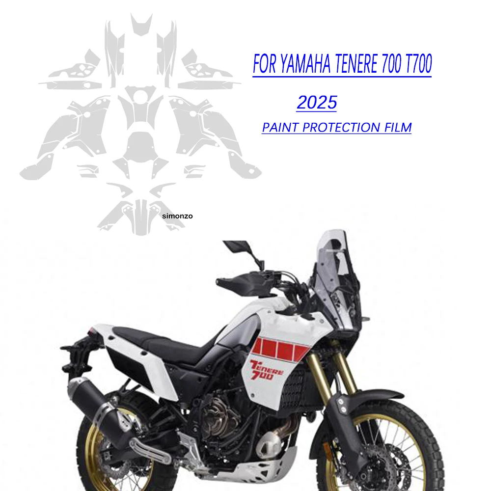 

2025-TPU Transparent Protective Film 2025 Tenere 700 Protective Film Motorcycle Invisible PPF For yamaha TENERE 700 T700 T7 2025
