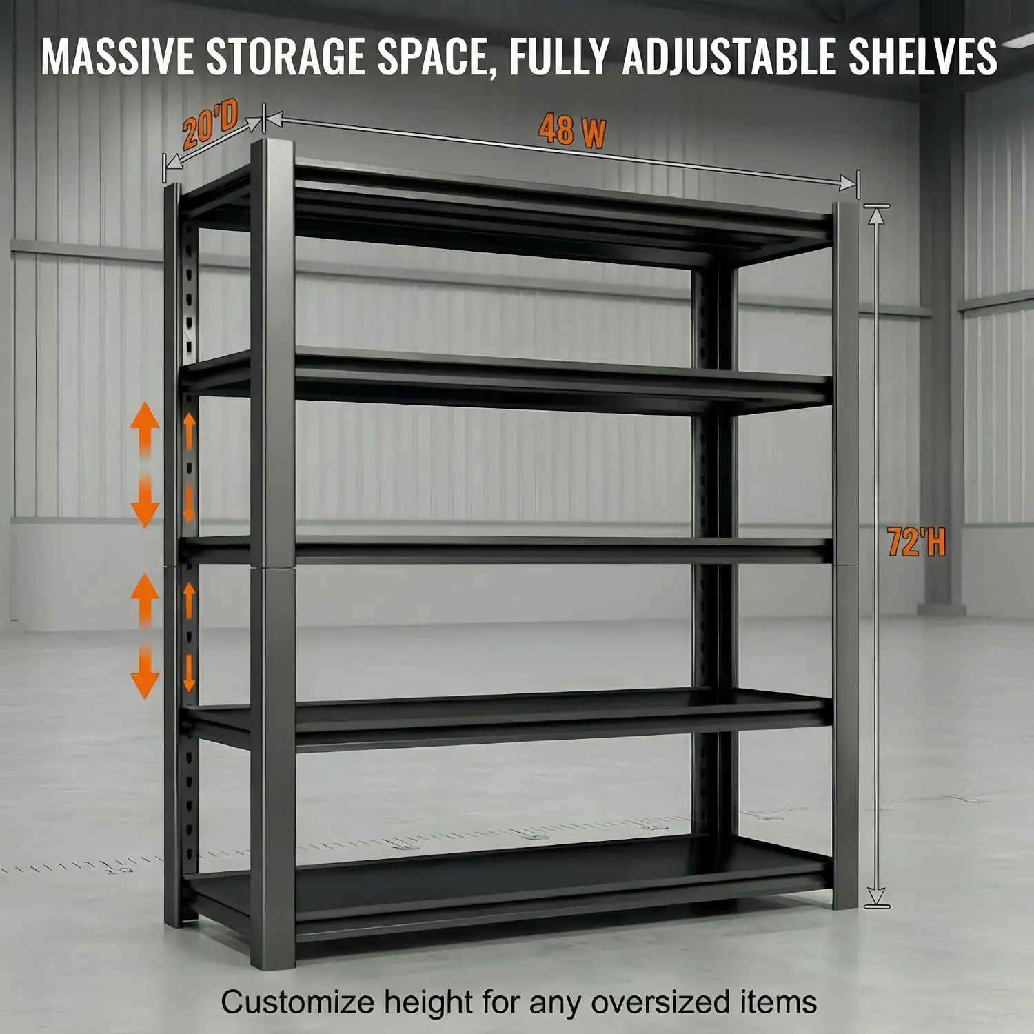 ^3500 LBS Heavy Duty Garage Shelving, 48