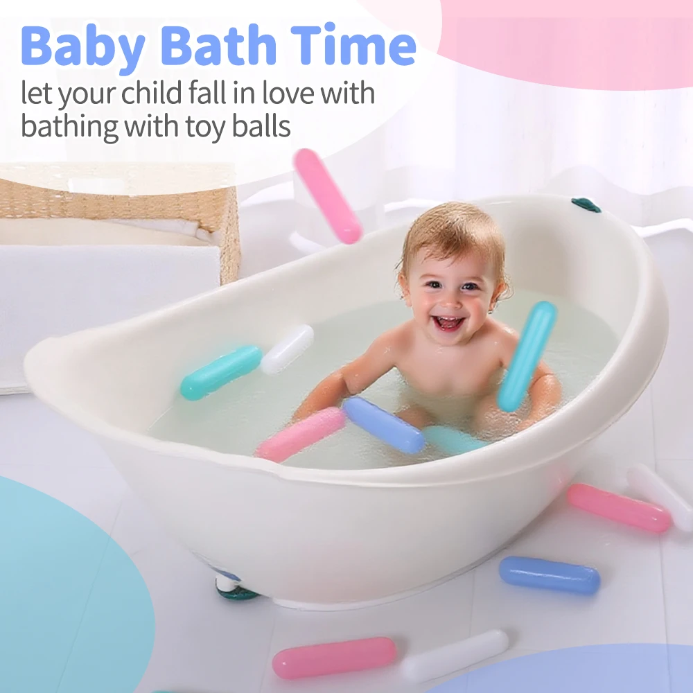 12,5 CM 100 Uds bolas de plástico coloridas y suaves bolas de océano tiras largas columnas para niños juguetes para jugar a las casitas tienda de campaña juguetes deportivos al aire libre