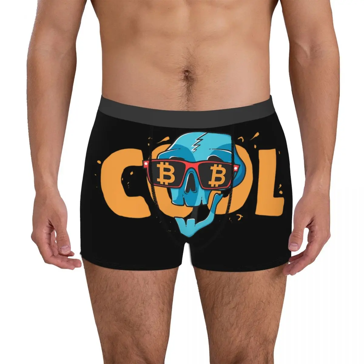 Exotic Bitcoin Cryptocurrency Meme Vs Art 9 Men's Boxer Briefs Four Seasons Wearable premium Panties Geeky