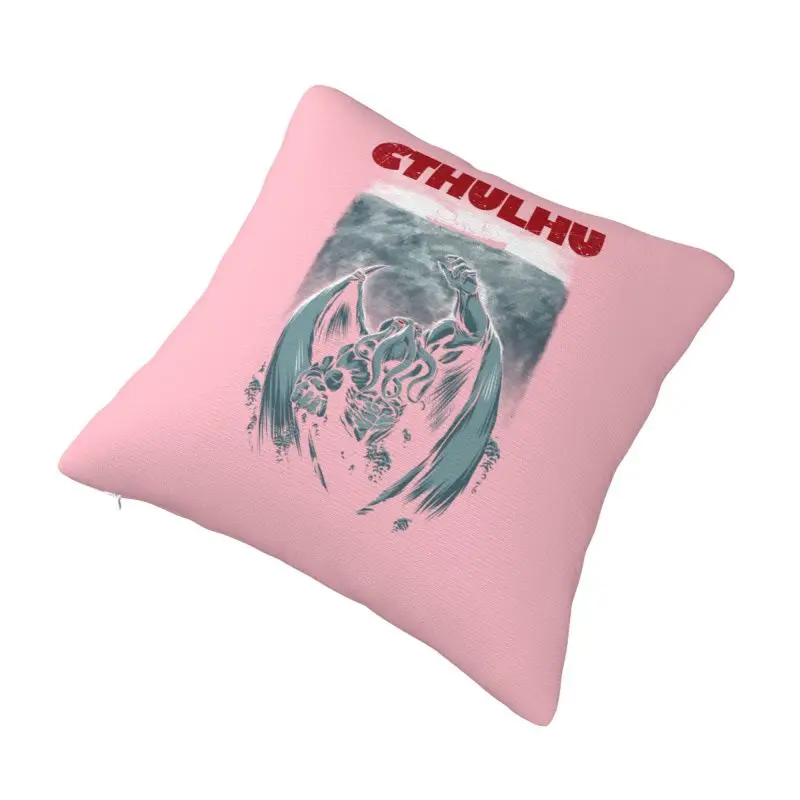 Custom Parody Cthulhus Lovecraft Pillow Case Horror Movie Modern Cushion Cover Velvet Pillowcase