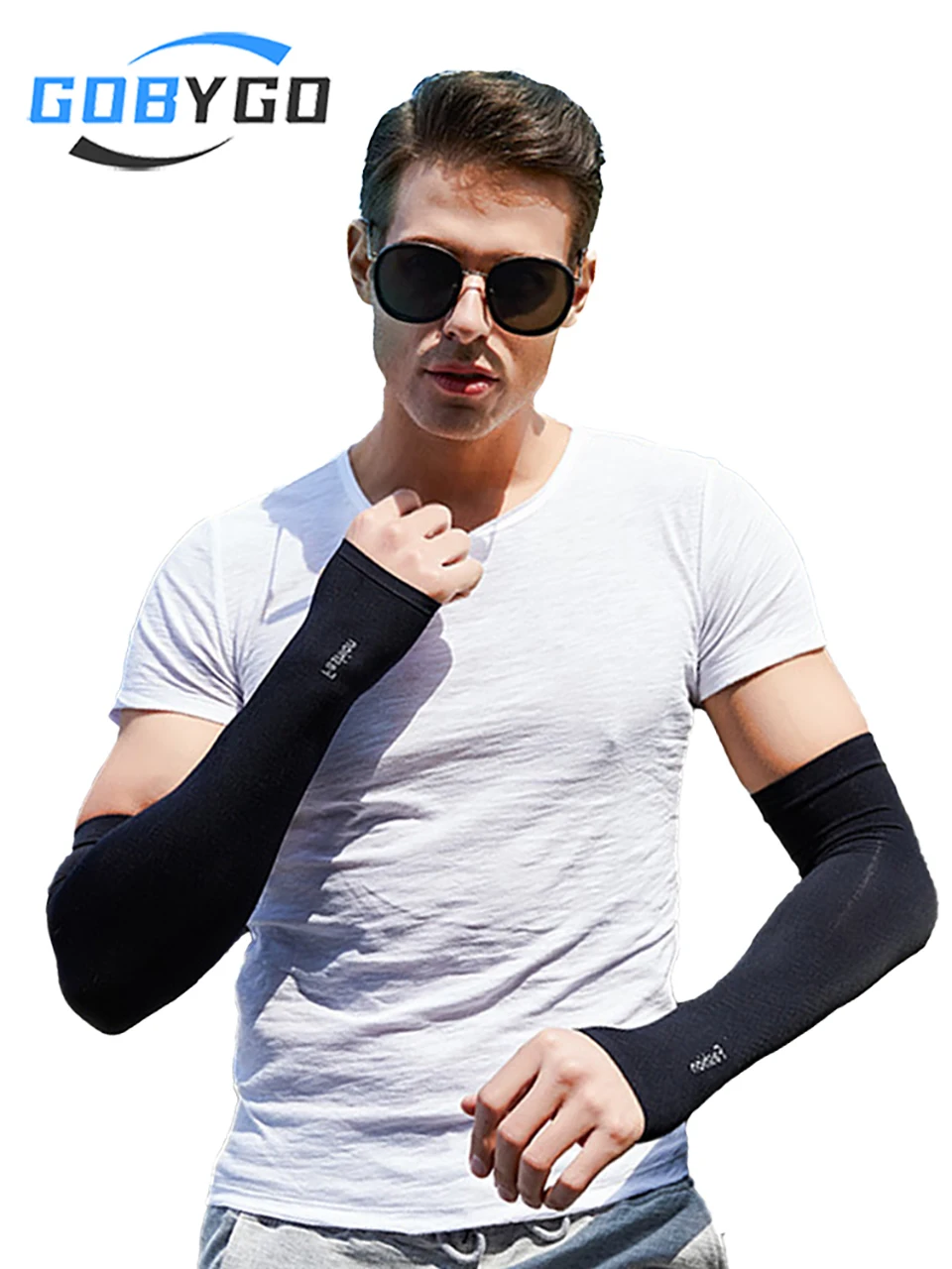 AliExpress gobygo GOBYGO 1Pair Summer UV Protection Ice Sleeve Arm Sunscreen Breathable Sleeve Outdoor Travel Cycling