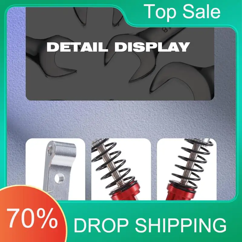 

A49U For WPL D12 RC Car Metal Rear Shock Absorber Damper With Mount Fixed Seat Upgrades Parts Accessories