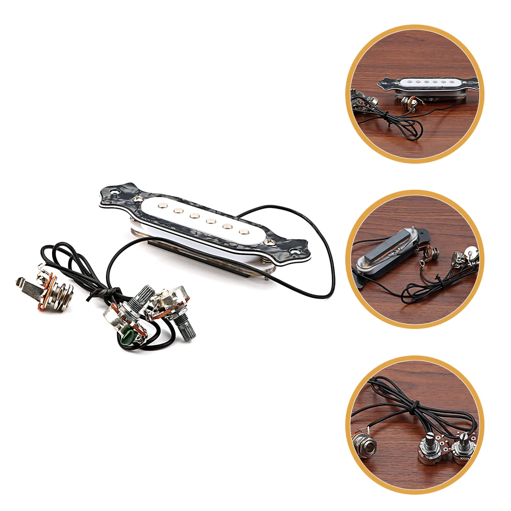 

High Sensitivity Metal Acoustic Dual Coil Pickup for Accessories Volume Control Easy Installation Portable Parts Guitar Sound