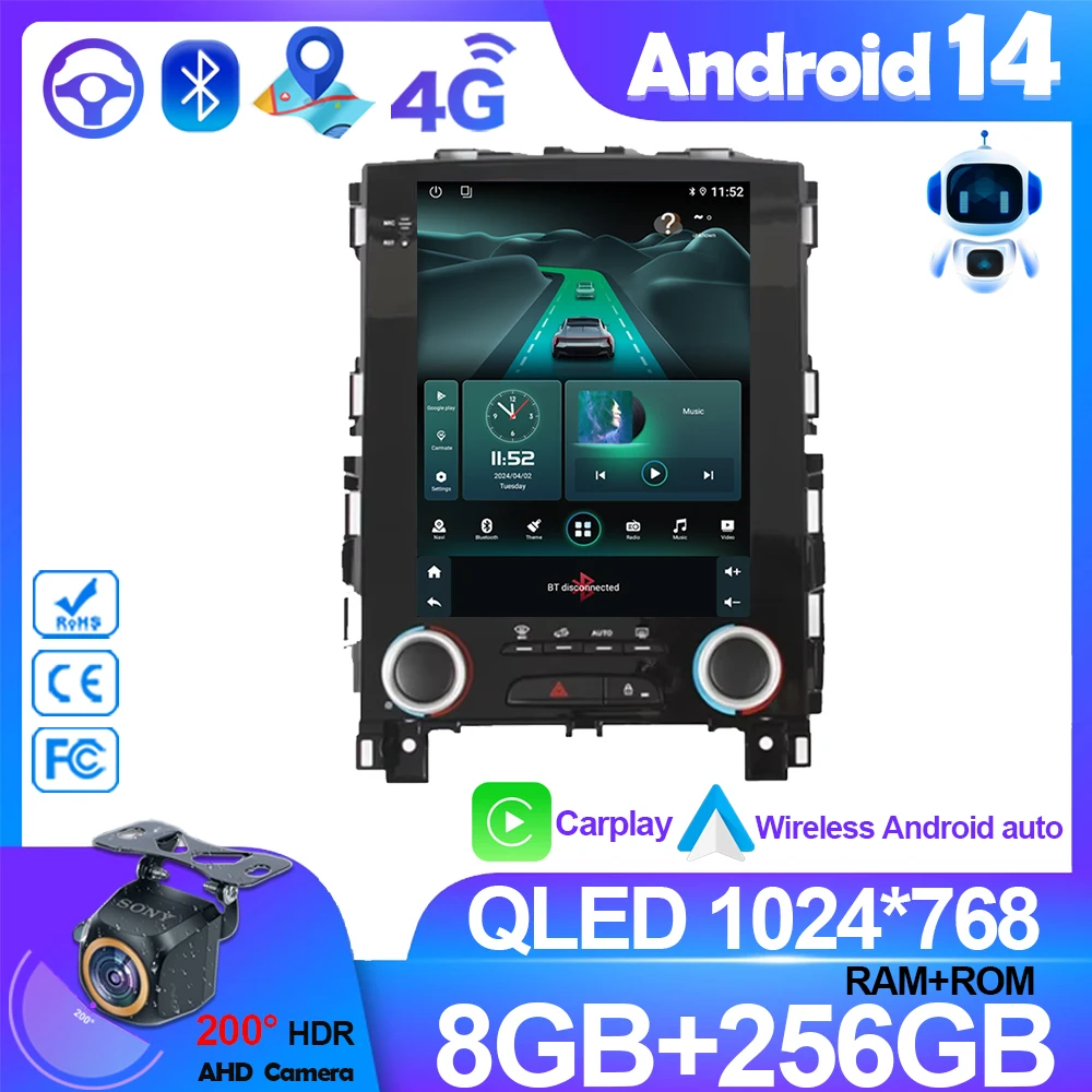 Android 14 For Renault Koleos Megane 4 Samsung SM6 Talisman 2017-2019 9.7 Inch Car Radio Head Unit Multimedia Player Navigation