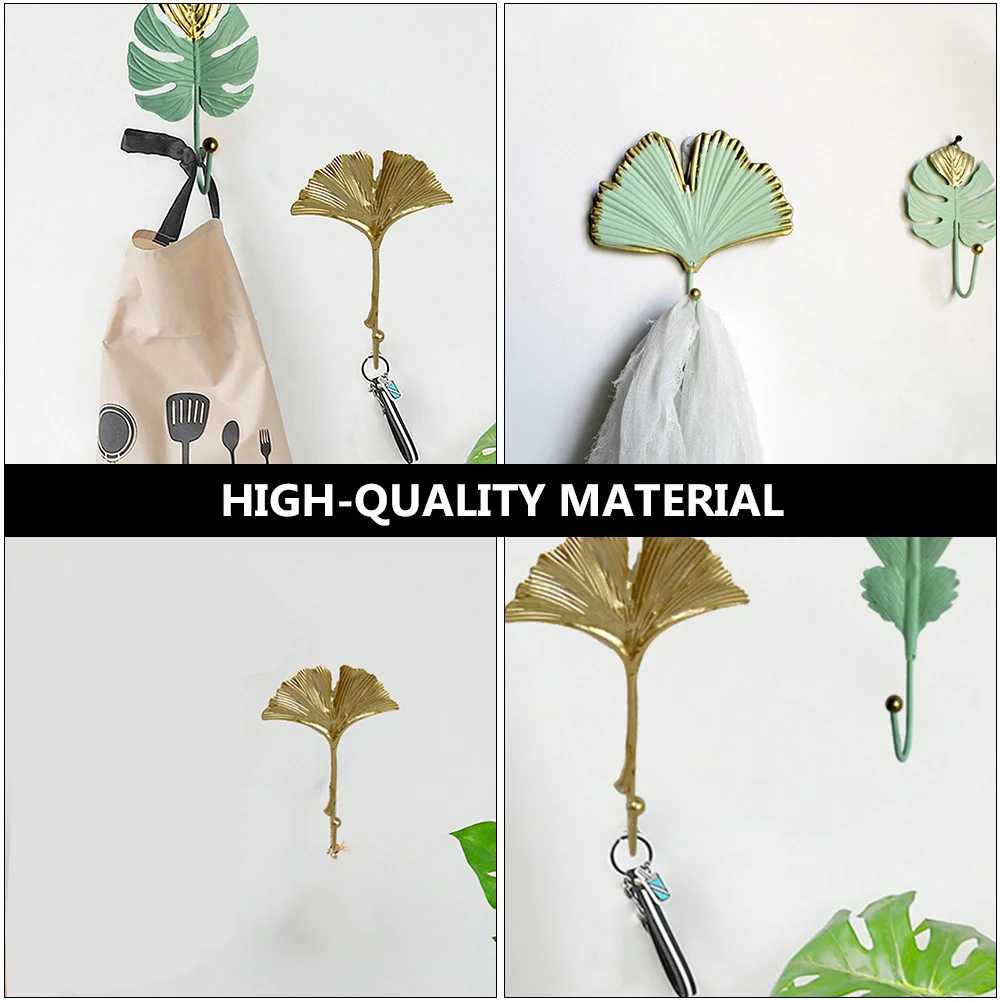 3 قطعة خطافات صغيرة على شكل ورقة شجر خطافات زخرفية خفيفة للمناشف أكياس القبعات تخزين المجوهرات الملابس المنزلية العملية