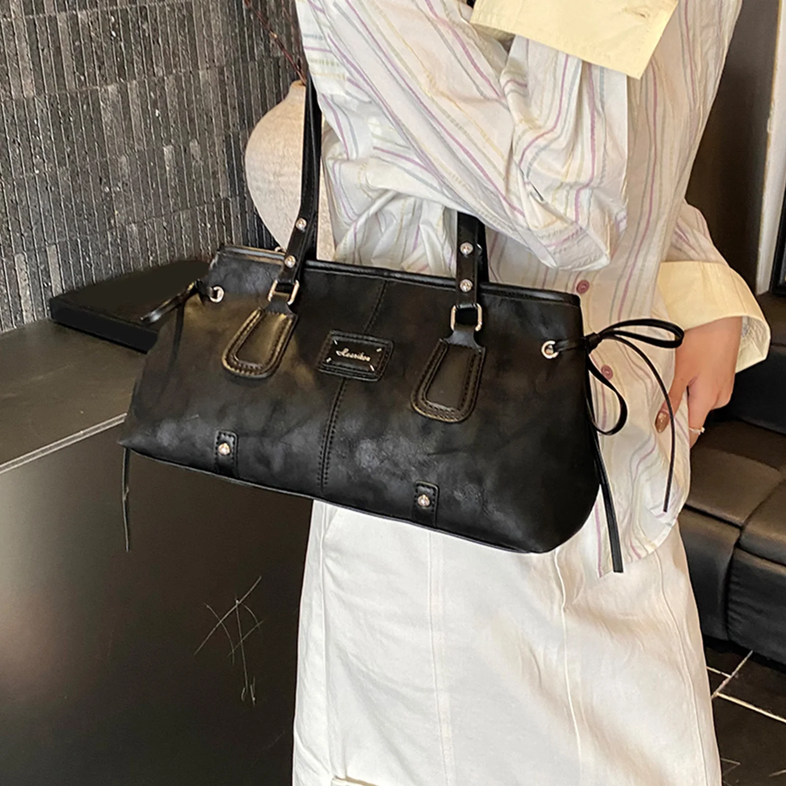 Tas Tote Y2k Santai Wanita Kul - Leatherwork Workshop ulasan dan harga