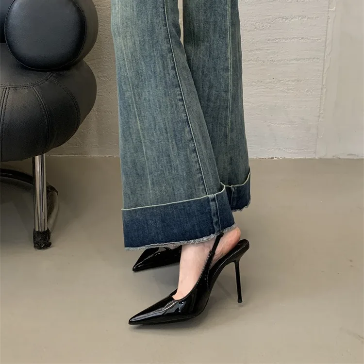 Sandales Noires pour Femme, Chaussures à Talons Clairs, Grande Taille, pour Bol, Beige Stiletto, Confortable, Mode, Ouvert, Fermé, Bas, Haut, Jolie tu, Ret